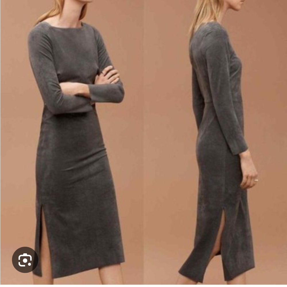 Wilfred Charcoal Long Sleeve Dress
